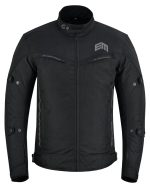CHAQUETA DE MOTO INVIERNO FAST NEGRA ll UNISEX EN TEXTIL IMPERMEABLE, TÉRMICO CON PROTECCIONES  C.E - Imagen 2