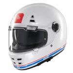 CASCO INTEGRAL HELMET  MT JARAMA SV SOLID A7 BLANCO BRILLO CON GAFA SOLAR
