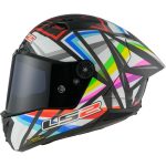 CASCO INTEGRAL FIBRA DE CARBONO DE LS2 -FF805 THUNDER C GP AERO FLASH BLACK-CE 22.06/ MULTICOLOR - Imagen 2