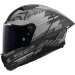 CASCO INTEGRAL FIBRA DE CARBONO DE LS2 -FF805 THUNDER C GP AERO POLAR M.BLACK-CE 22.06/ GRIS NEGRO MATE - Imagen 2