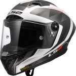 CASCO INTEGRAL FIBRA DE CARBONO DE LS2 -FF805 THUNDER GP AERO RAUTE WHITE GREY-CE 22.06/ BLANCO GRIS