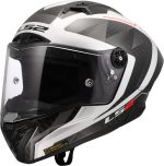 CASCO INTEGRAL FIBRA DE CARBONO DE LS2 -FF805 THUNDER GP AERO RAUTE WHITE GREY-CE 22.06/ BLANCO GRIS