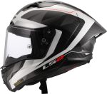 CASCO INTEGRAL FIBRA DE CARBONO DE LS2 -FF805 THUNDER GP AERO RAUTE WHITE GREY-CE 22.06/ BLANCO GRIS - Imagen 2