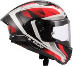 CASCO INTEGRAL FIBRA DE CARBONO DE LS2 -FF805 THUNDER GP AERO RAUTE WHITE RED-CE 22.06/ NEGRO ROJO BLANCO - Imagen 3