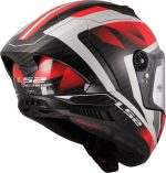 CASCO INTEGRAL FIBRA DE CARBONO DE LS2 -FF805 THUNDER GP AERO RAUTE WHITE RED-CE 22.06/ NEGRO ROJO BLANCO - Imagen 6