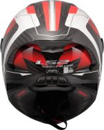 CASCO INTEGRAL FIBRA DE CARBONO DE LS2 -FF805 THUNDER GP AERO RAUTE WHITE RED-CE 22.06/ NEGRO ROJO BLANCO - Imagen 8