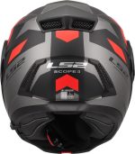CASCO MODULAR LS2- FF902 SCOPE II DURIA BLACK RED-06/ ECE 22.06. NEGRO ROJO - Imagen 8
