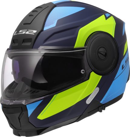 CASCO MODULAR LS2- FF902 SCOPE II DURIA BLUE H-V YELLOW-06/ ECE 22.06. AZUL H-V AMARILLO