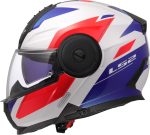 CASCO MODULAR LS2- FF902 SCOPE II DURIA WHITE BLUE RED-06/ ECE 22.06. BLANCO AZUL ROJO - Imagen 2