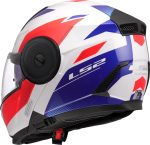 CASCO MODULAR LS2- FF902 SCOPE II DURIA WHITE BLUE RED-06/ ECE 22.06. BLANCO AZUL ROJO - Imagen 5