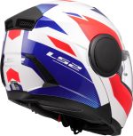 CASCO MODULAR LS2- FF902 SCOPE II DURIA WHITE BLUE RED-06/ ECE 22.06. BLANCO AZUL ROJO - Imagen 6