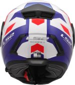 CASCO MODULAR LS2- FF902 SCOPE II DURIA WHITE BLUE RED-06/ ECE 22.06. BLANCO AZUL ROJO - Imagen 8