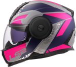 CASCO MODULAR LS2-FF902 SCOPE II OXYD GREY BLUE PURPLE/ ECE 22.06. GRIS AZUL PÚRPURA