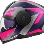 CASCO MODULAR LS2-FF902 SCOPE II OXYD GREY BLUE PURPLE/ ECE 22.06. GRIS AZUL PÚRPURA