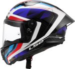 CASCO INTEGRAL FIBRA DE CARBONO DE LS2 -FF805 THUNDER GP AERO RAUTE BLUE RED-CE 22.06/ NEGRO BLANCO ROJO AZUL - Imagen 2