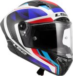 CASCO INTEGRAL FIBRA DE CARBONO DE LS2 -FF805 THUNDER GP AERO RAUTE BLUE RED-CE 22.06/ NEGRO BLANCO ROJO AZUL - Imagen 4