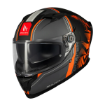CASCO INTEGRAL MT HELMET BRAKER SV CHARM B4 MATE-NEGRO NARANJA/ ECE 22.06