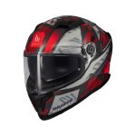 CASCO INTEGRAL MT HELMET BRAKER SV FURY C5 BRILLO/ ROJO GRIS NRGRO BRILLO/ ECE 22.06