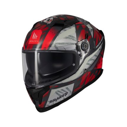CASCO INTEGRAL MT HELMET BRAKER SV FURY C5 BRILLO/ ROJO GRIS NRGRO BRILLO/ ECE 22.06