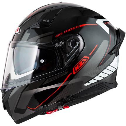 CASCO INTEGRAL DE NZI GO RIDER STREAM DUO MOTION BLACK&ANTRACITE&WHITE