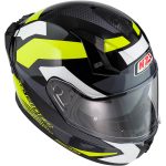 CASCO INTEGRAL DE NZI GO RIDER STREAM DUO QUADRI BLACK&GREY&YELLOW - Imagen 2