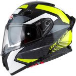 CASCO INTEGRAL DE NZI GO RIDER STREAM DUO QUADRI BLACK&GREY&YELLOW - Imagen 3