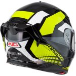 CASCO INTEGRAL DE NZI GO RIDER STREAM DUO QUADRI BLACK&GREY&YELLOW - Imagen 4