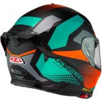 CASCO INTEGRAL DE NZI GO RIDER STREAM DUO QUADRI BLACK&ORANGE&GREEN MATT - Imagen 2