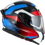 CASCO INTEGRAL DE NZI GO RIDER STREAM DUO QUADRI BLACK&RED&BLUE - Imagen 3