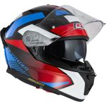CASCO INTEGRAL DE NZI GO RIDER STREAM DUO QUADRI BLACK&RED&BLUE - Imagen 5