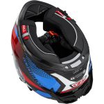 CASCO INTEGRAL DE NZI GO RIDER STREAM DUO QUADRI BLACK&RED&BLUE - Imagen 7