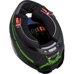 CASCO INTEGRAL DE NZI GO RIDER STREAM DUO SOLID NOUVEAU BLACK K VERDE MATT - Imagen 5