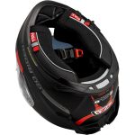 CASCO INTEGRAL DE NZI GO RIDER STREAM DUO SOLID NOUVEAU BLACK&RED MATT - Imagen 5