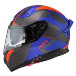CASCO INTEGRAL DE NZI GO RIDER STREAM DUO TRIDENT BLUE&ANTRACITE&ORANGE MATT