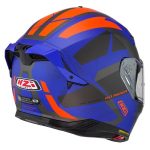 CASCO INTEGRAL DE NZI GO RIDER STREAM DUO TRIDENT BLUE&ANTRACITE&ORANGE MATT - Imagen 2