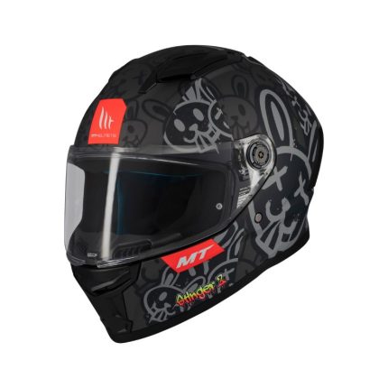 CASCO INTEGRAL HELMET MT STINGER 2 RAM F1 MATE/ GRIS NEGRO MATE /ECE 22.06