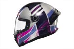 CASCO INTEGRAL HELMET MT STINGER 2 TRON C8 BRILLO/ ROSA GRIS AZUL VILETA /ECE 22.06 - Imagen 2