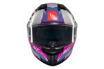 CASCO INTEGRAL HELMET MT STINGER 2 TRON C8 BRILLO/ ROSA GRIS AZUL VILETA /ECE 22.06 - Imagen 3