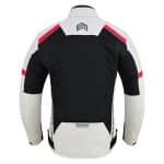 CHAQUETA DE CORDURA PARA VERANO PERFORADA CON FORRO DESMONTABLE EM366 PLATA ROJA NEGRA - Imagen 5