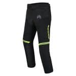 PANTALON DE MOTO PARA VERANO PERFORADO UNISEX, PROTECCIONES CE EM266 FLUOR NEGRO