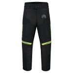 PANTALON DE MOTO PARA VERANO PERFORADO UNISEX, PROTECCIONES CE EM266 FLUOR NEGRO - Imagen 2