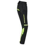 PANTALON DE MOTO PARA VERANO PERFORADO UNISEX, PROTECCIONES CE EM266 FLUOR NEGRO - Imagen 3