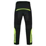 PANTALON DE MOTO PARA VERANO PERFORADO UNISEX, PROTECCIONES CE EM266 FLUOR NEGRO - Imagen 4