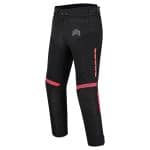 PANTALON DE MOTO PARA VERANO PERFORADO UNISEX, PROTECCIONES CE EM266 ROJO NEGRO