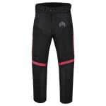 PANTALON DE MOTO PARA VERANO PERFORADO UNISEX, PROTECCIONES CE EM266 ROJO NEGRO - Imagen 2