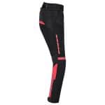 PANTALON DE MOTO PARA VERANO PERFORADO UNISEX, PROTECCIONES CE EM266 ROJO NEGRO - Imagen 3