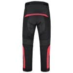 PANTALON DE MOTO PARA VERANO PERFORADO UNISEX, PROTECCIONES CE EM266 ROJO NEGRO - Imagen 4