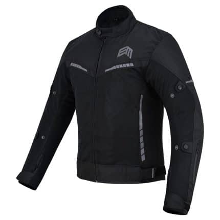 CHAQUETA DE CORDURA PARA VERANO PERFORADA CON FORRO DESMONTABLE EM366 NEGRA