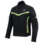 CHAQUETA DE CORDURA PARA VERANO PERFORADA CON FORRO DESMONTABLE EM366 NEGRA FLUOR