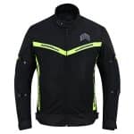 CHAQUETA DE CORDURA PARA VERANO PERFORADA CON FORRO DESMONTABLE EM366 NEGRA FLUOR - Imagen 2